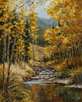 Lined in Autumn Gold-Rocky Mt. Natl. Park  10 x 8 Oil